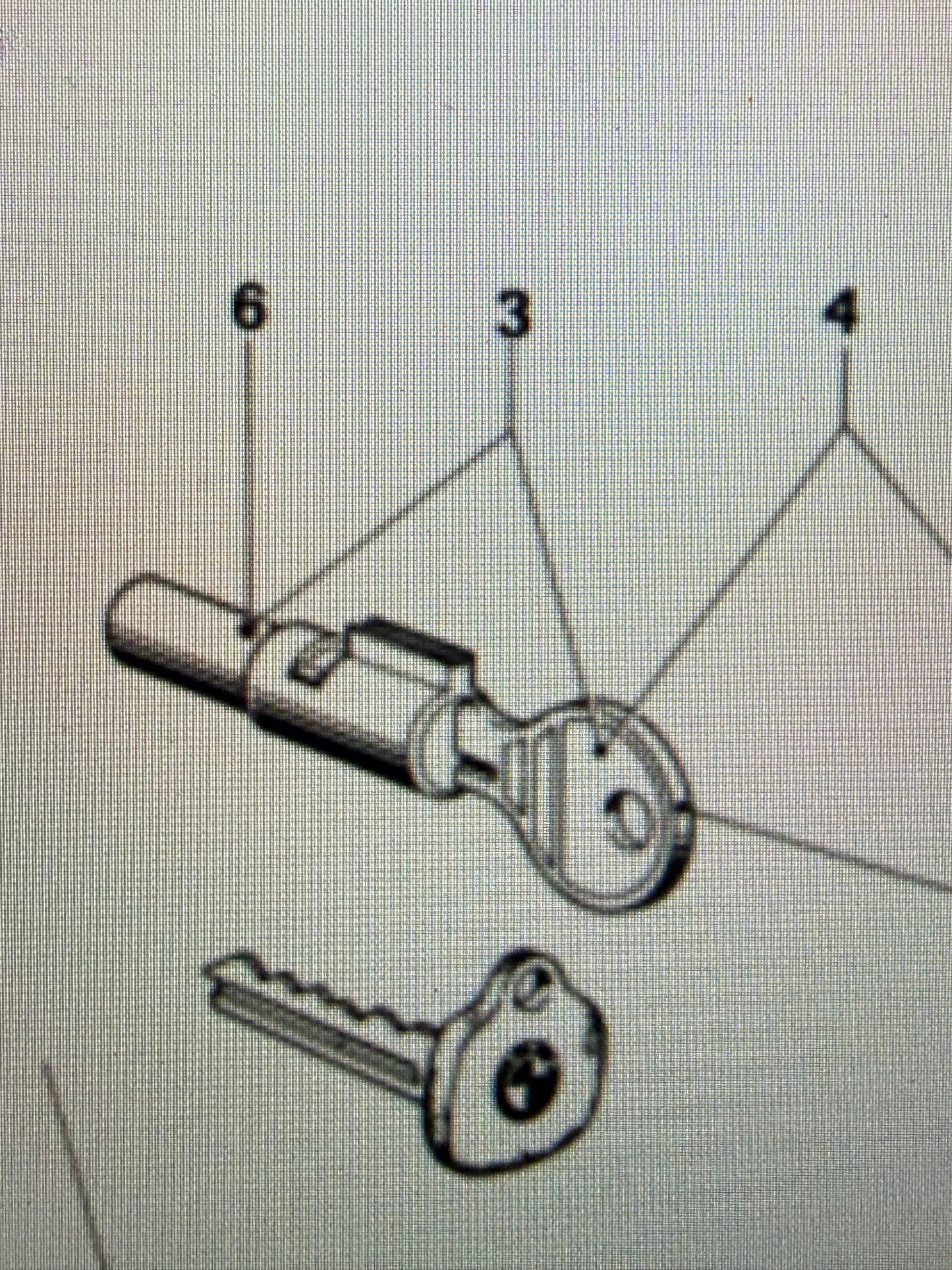 Steering Lock with Key BMW Airhead - 51 25 1 243 274
