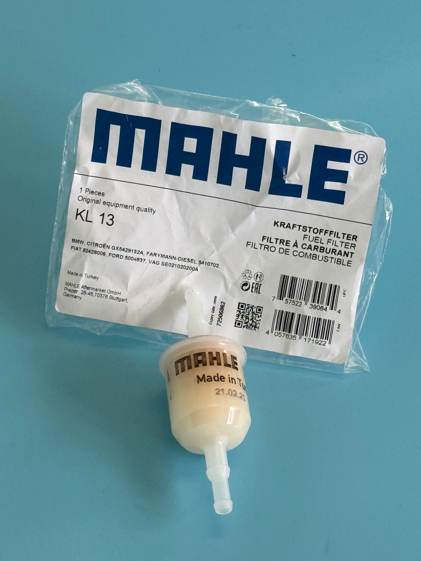 In Line Fuel Filter Mahle KL-13 BMW Airhead