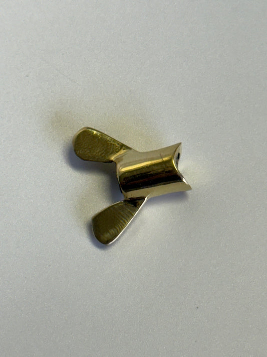 Wing Nut on Brake Rod - Polished Brass - BMW Airhead - 34 21 4 044 115