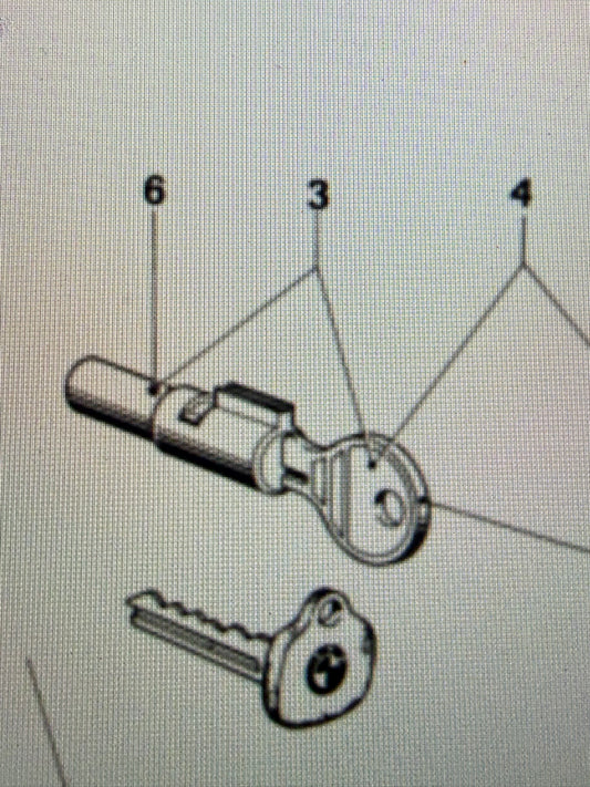 Steering Lock with Key BMW Airhead - 51 25 1 243 274